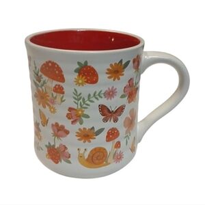 Spring Floral Mug with Red Interior